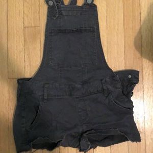 Black Overall Shorts